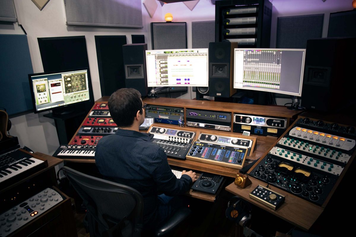 Justin Gray in studio